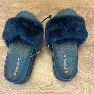 Brand new furry sandals